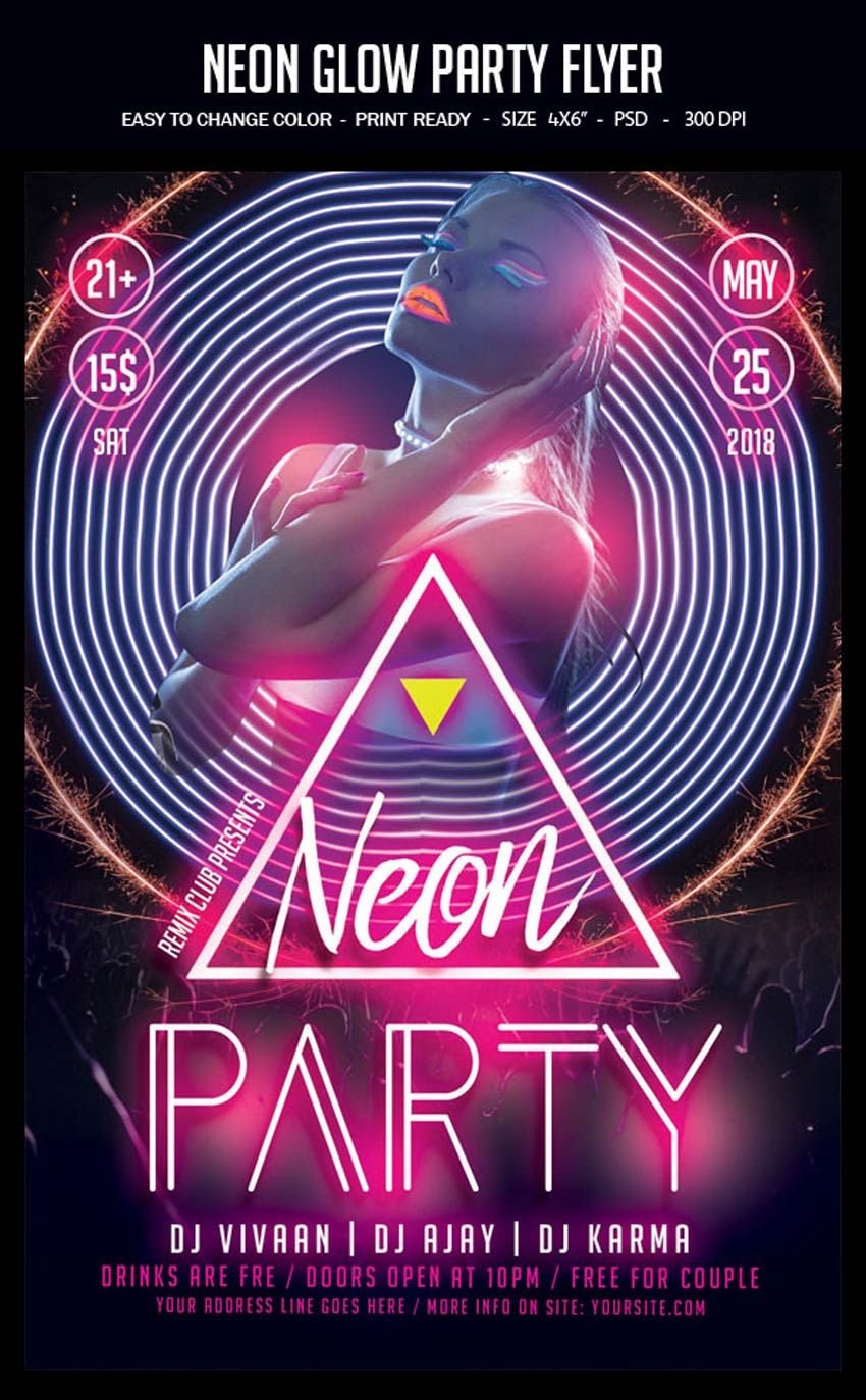 Неоновая вечеринка Постер