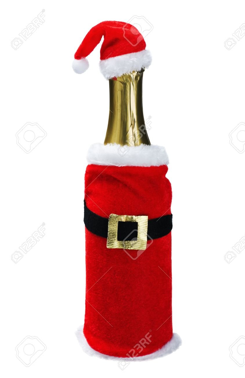 Новогодний чехол на бутылку шампанского
