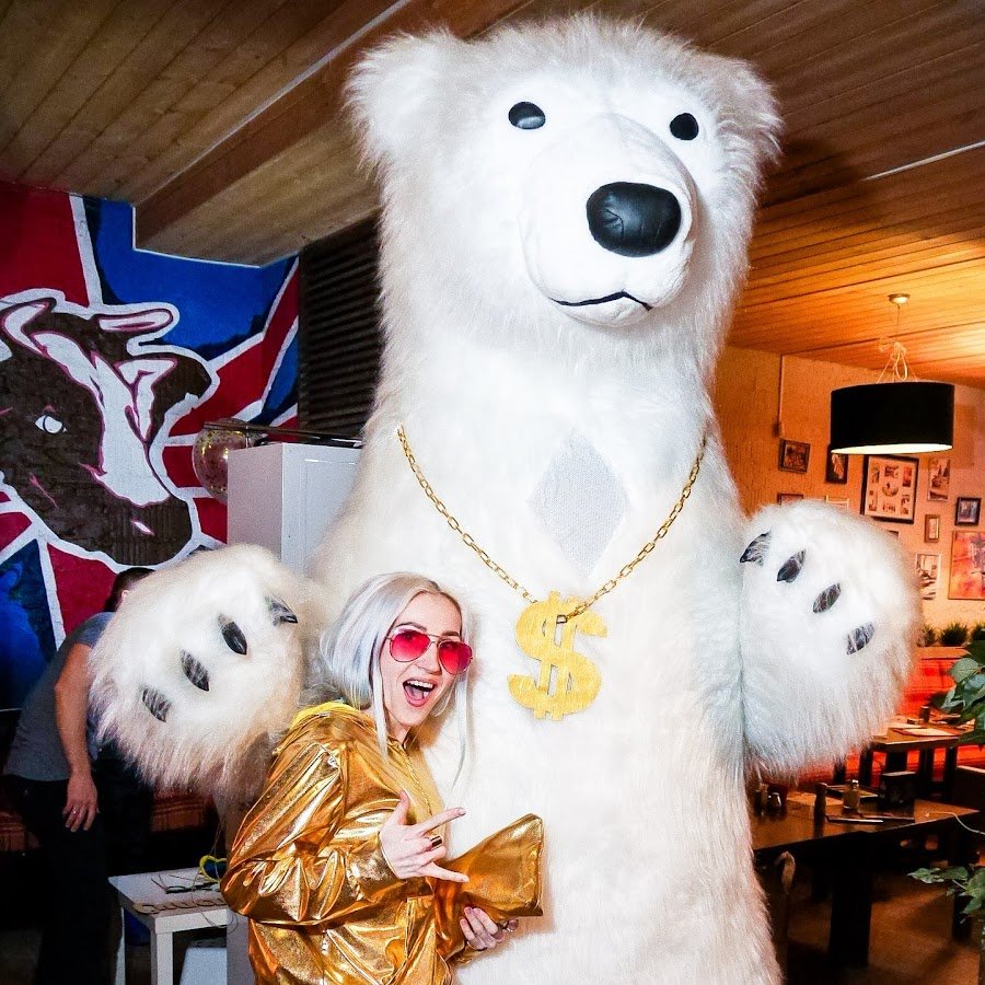 Ростовая кукла белый медведь