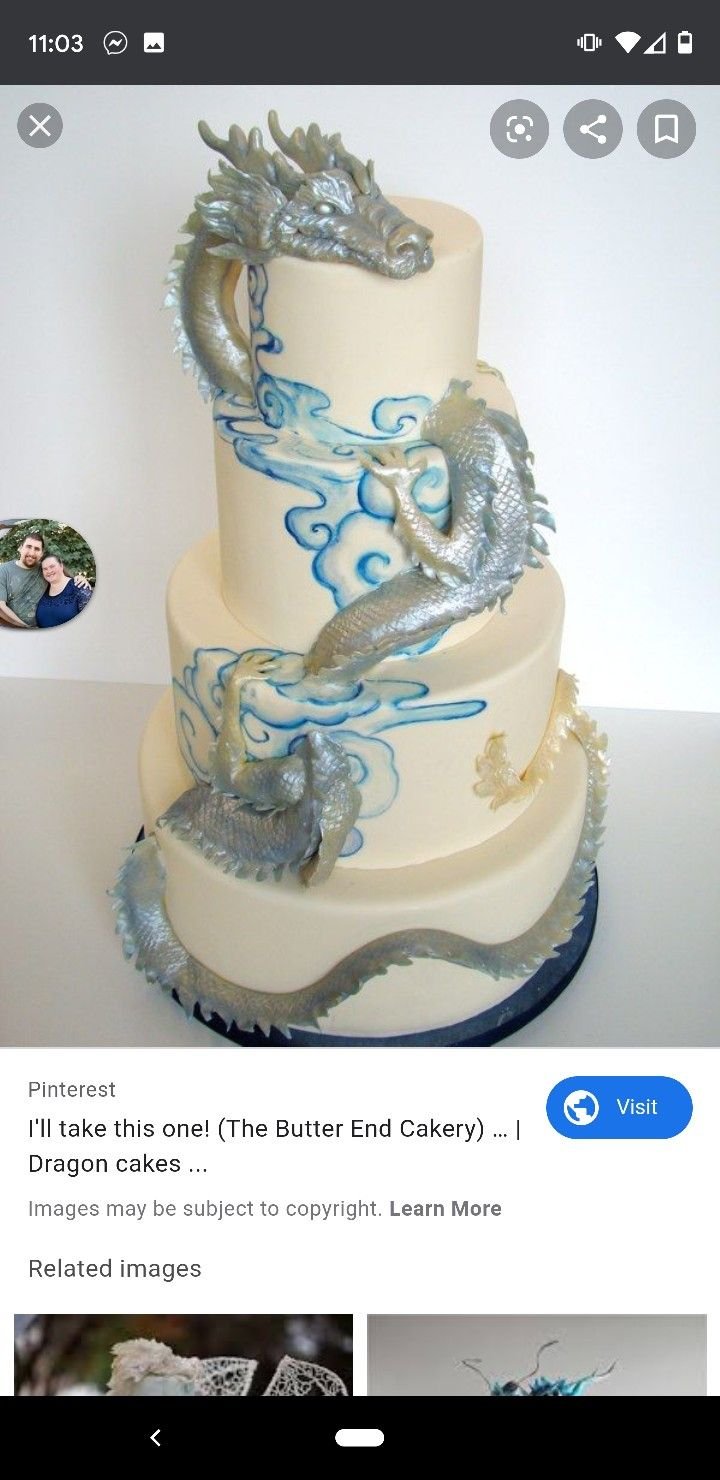 Свадебный торт с драконом