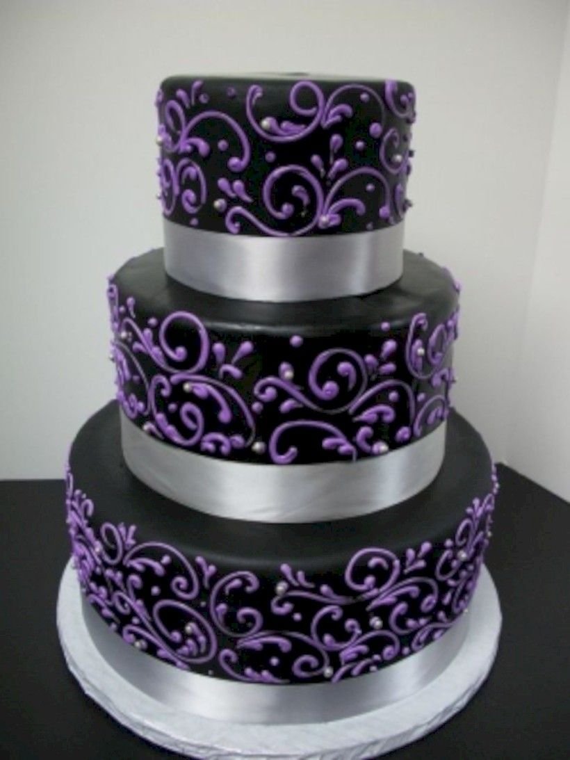 Черно фиолетовый торт