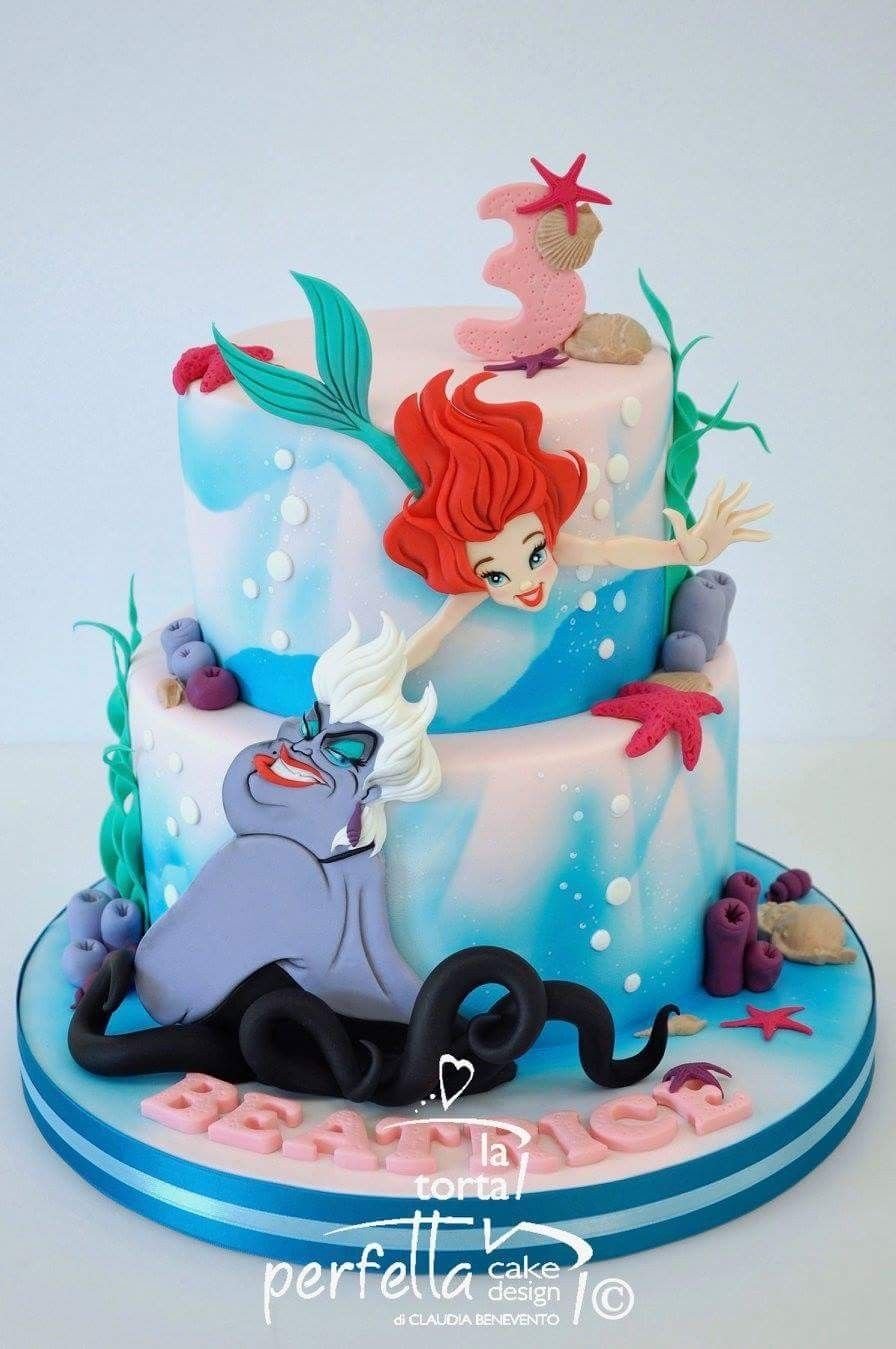 Торт с принцессой Ариэль