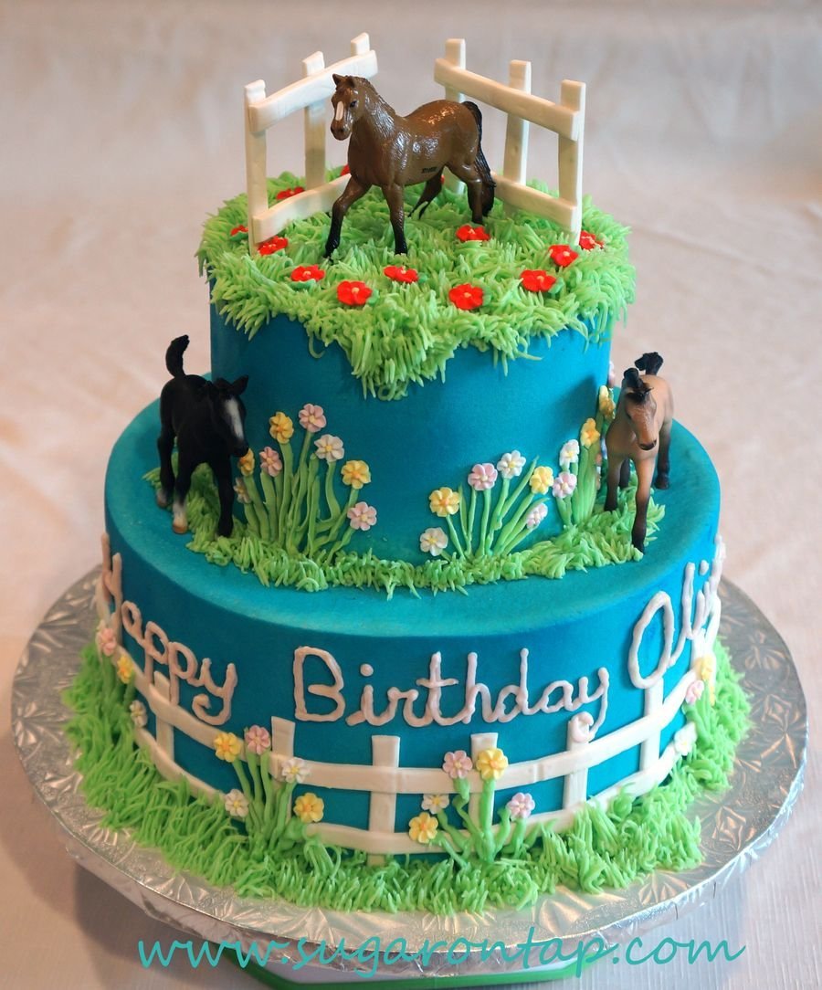 Торт с лошадью для девочки