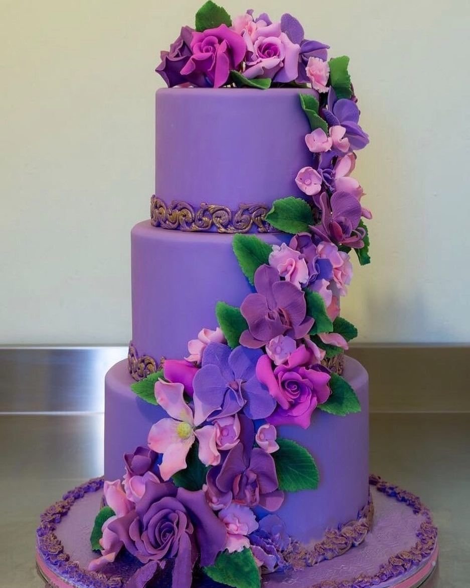 Торт в фиолетовых тонах для девочки