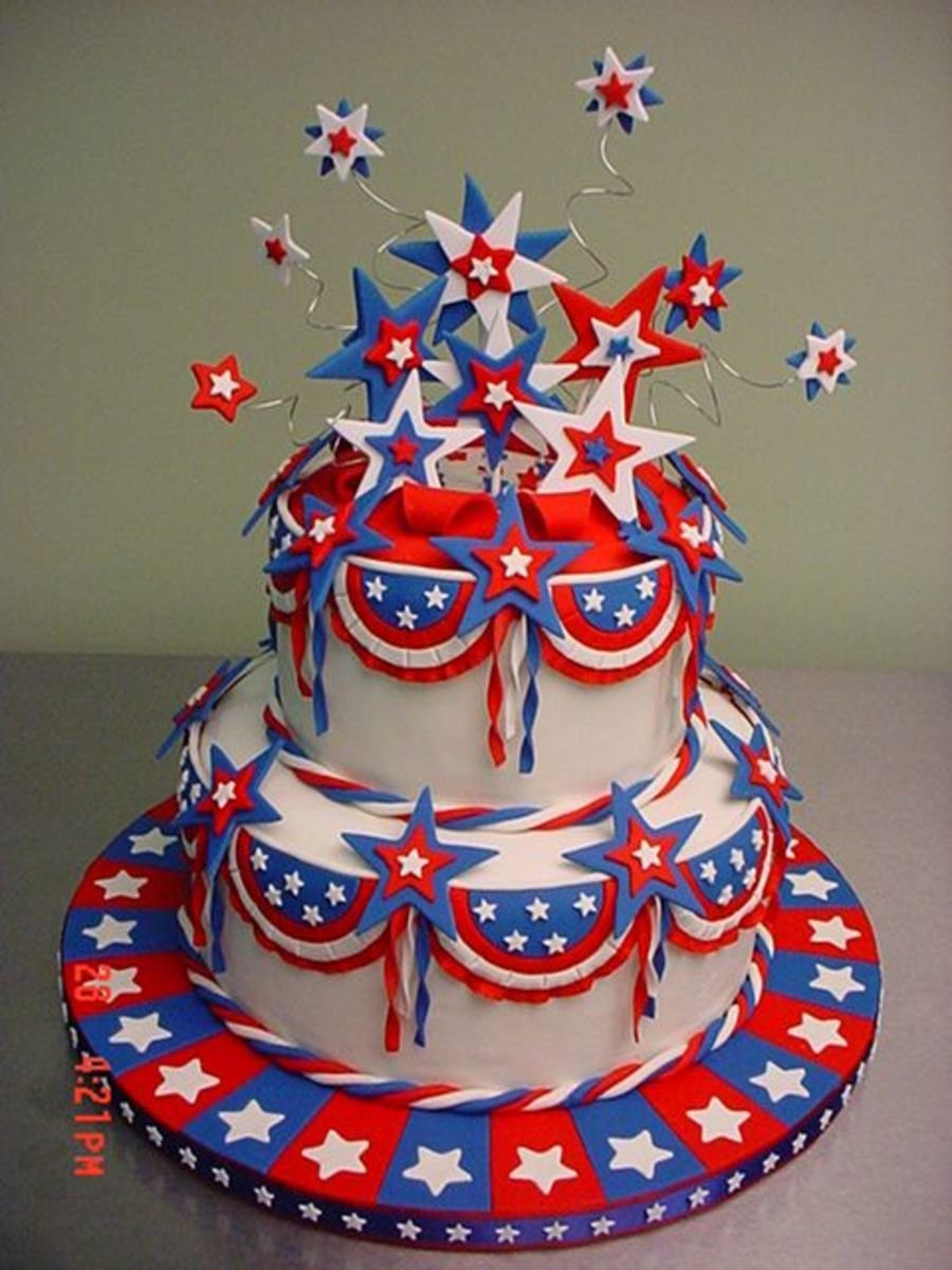 Торт с флагом США