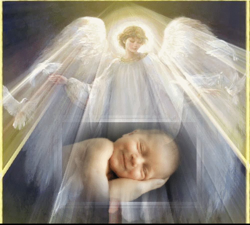 Ангел-хранитель. Ангелы над младенцем. Изображения ангелов. Рождение ангела.