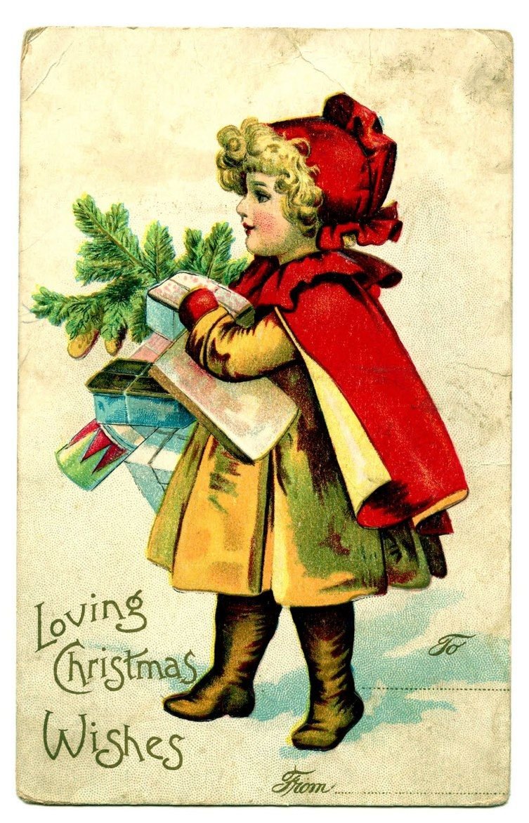 Ретро открытки детские новогодние