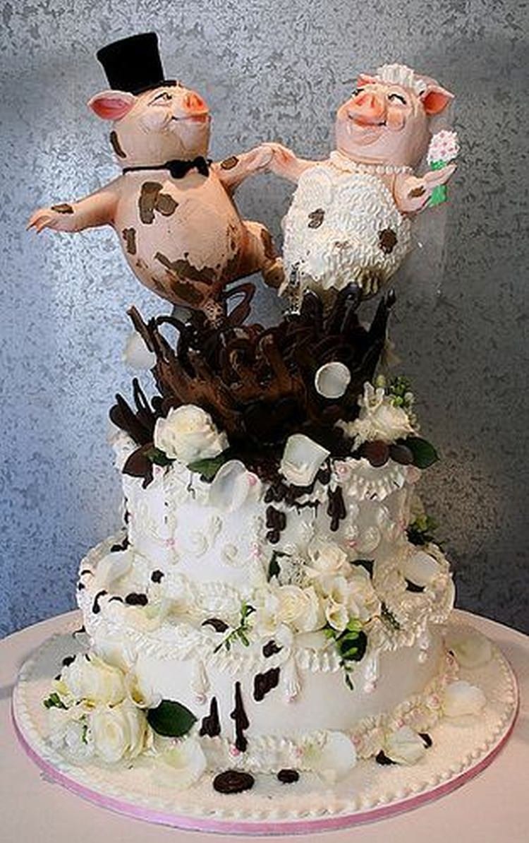 Торт на годовщину свадьбы двухъярусный