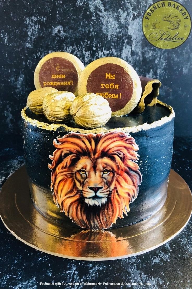 Муссовый торт со львом