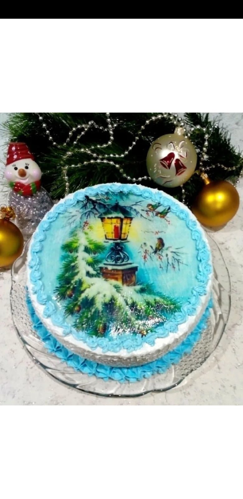 Торт с гномом новогодний