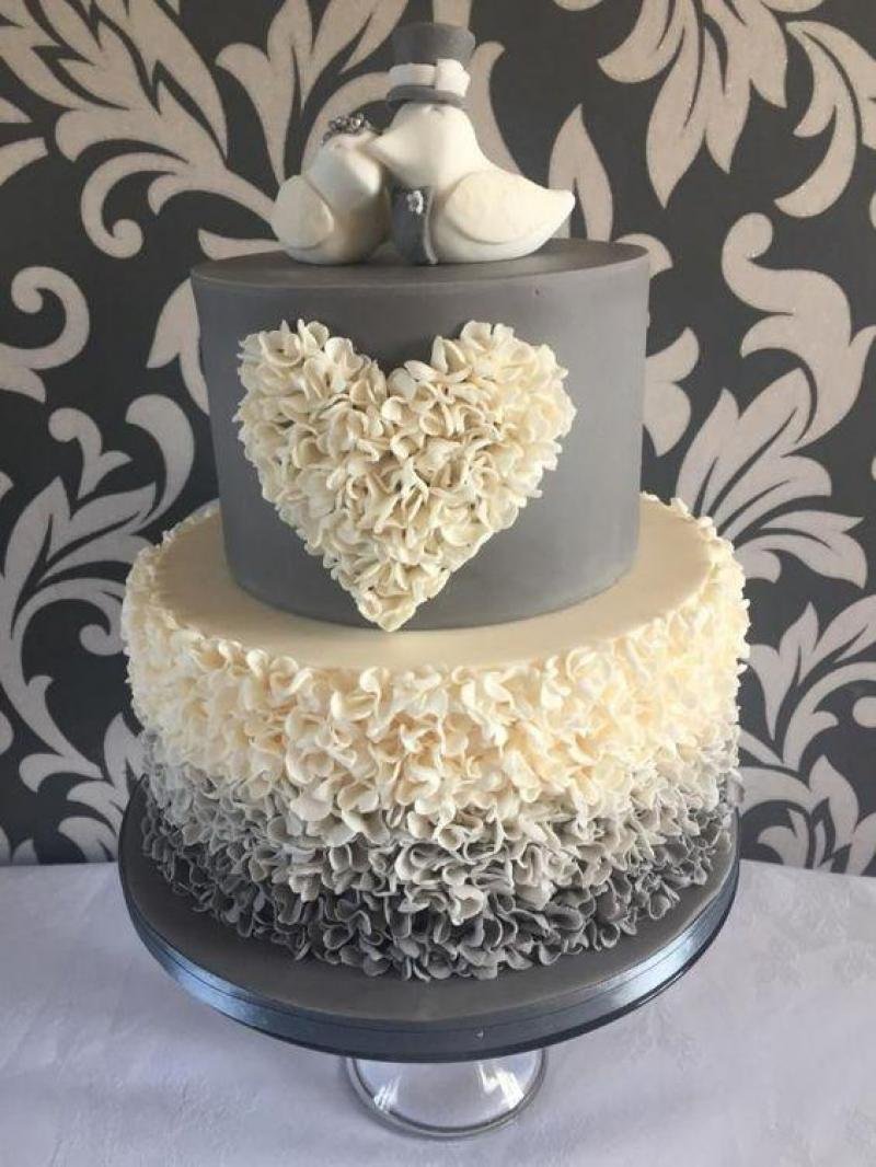 Торт на серебряную свадьбу 25