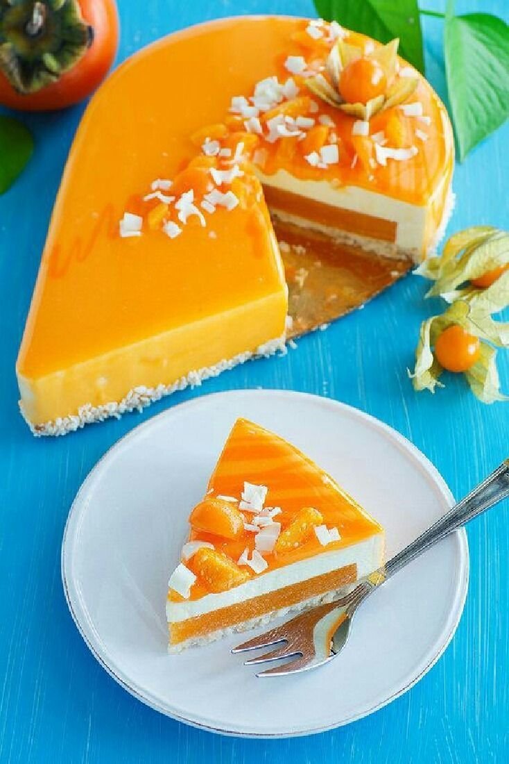 Торт апельсин хурма муссовый