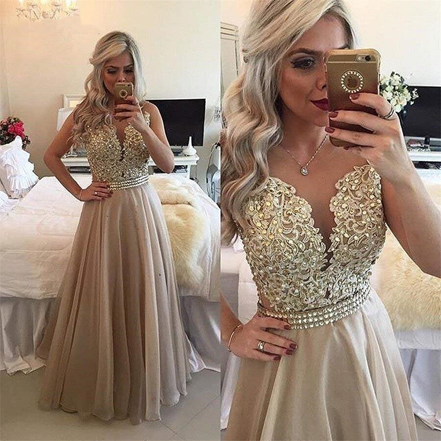 Роскошное золотое свадебное платье