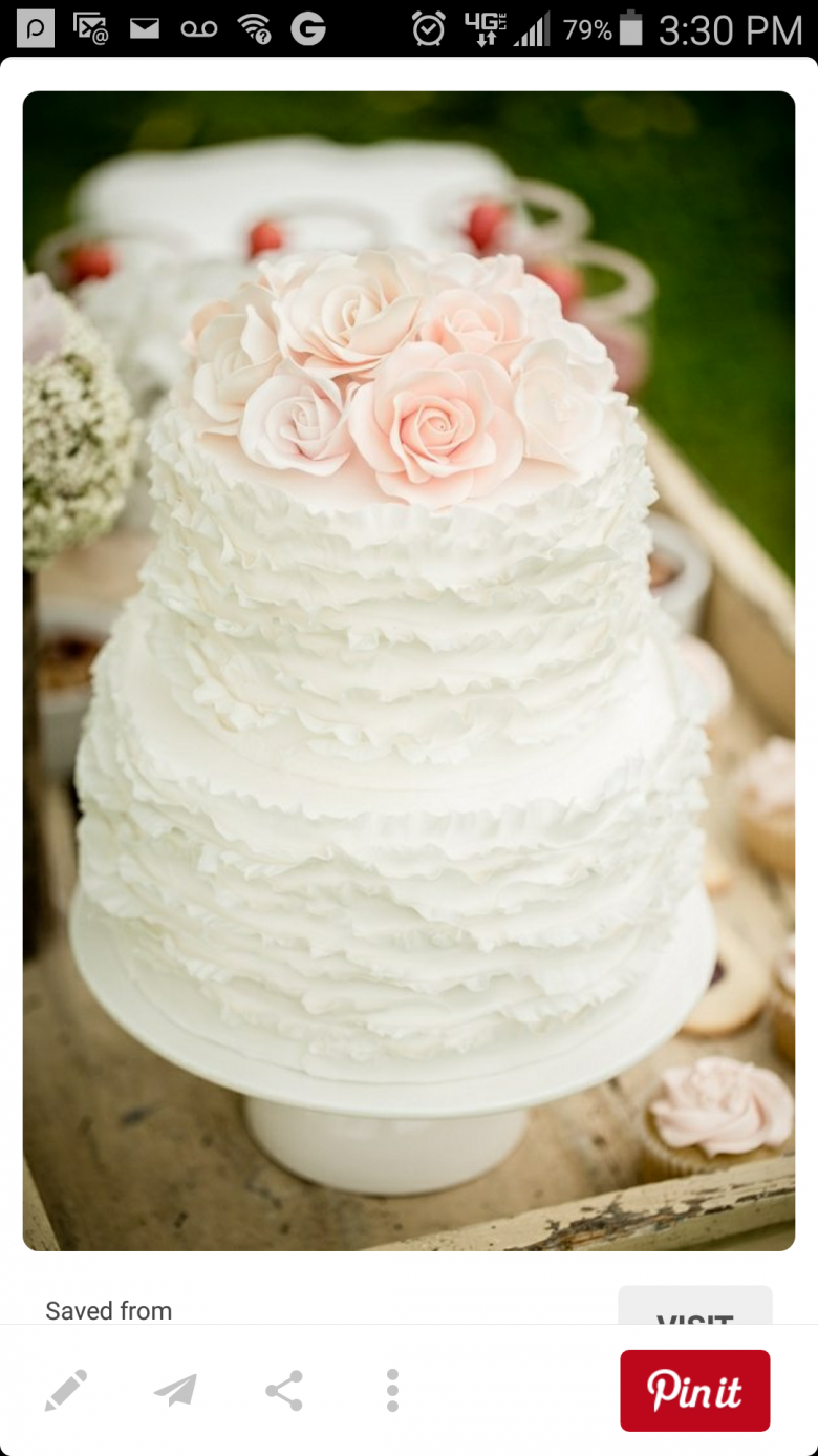 Белый свадебный торт без мастики