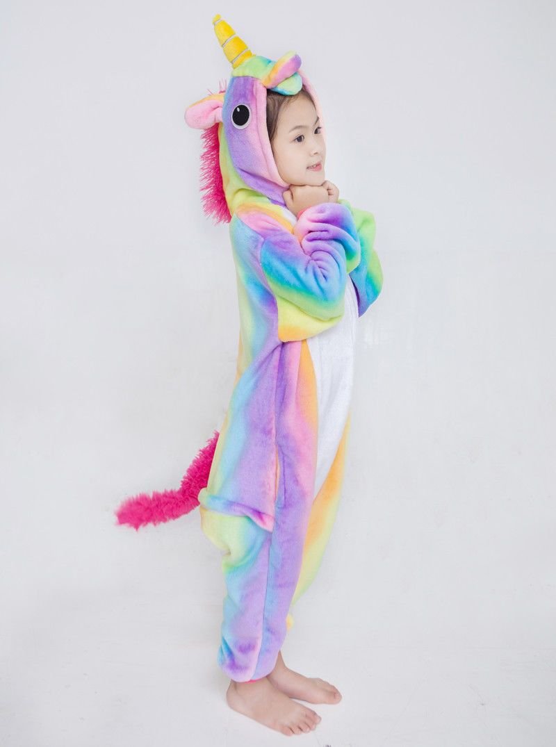 Пижама кигуруми Единорог Радужный для девочек