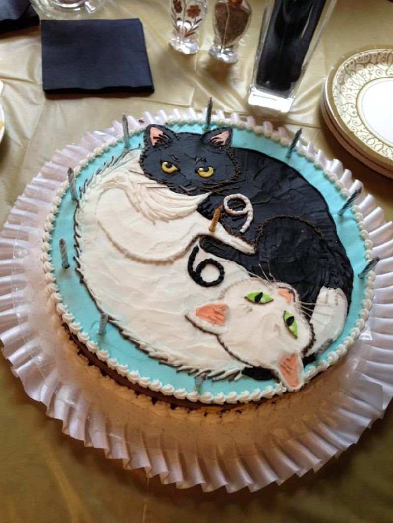 Тортик для кошки на день рождения