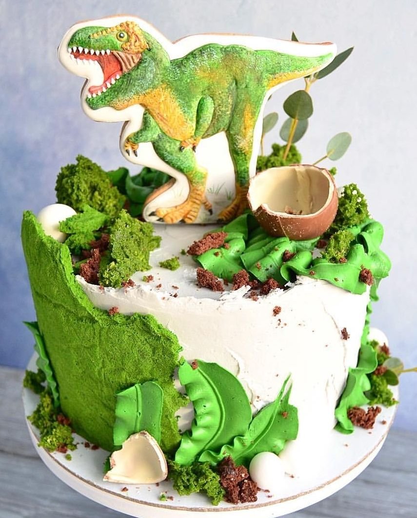 динозавры на торт | Динозавры, Дитеныши динозавра, Динозавр