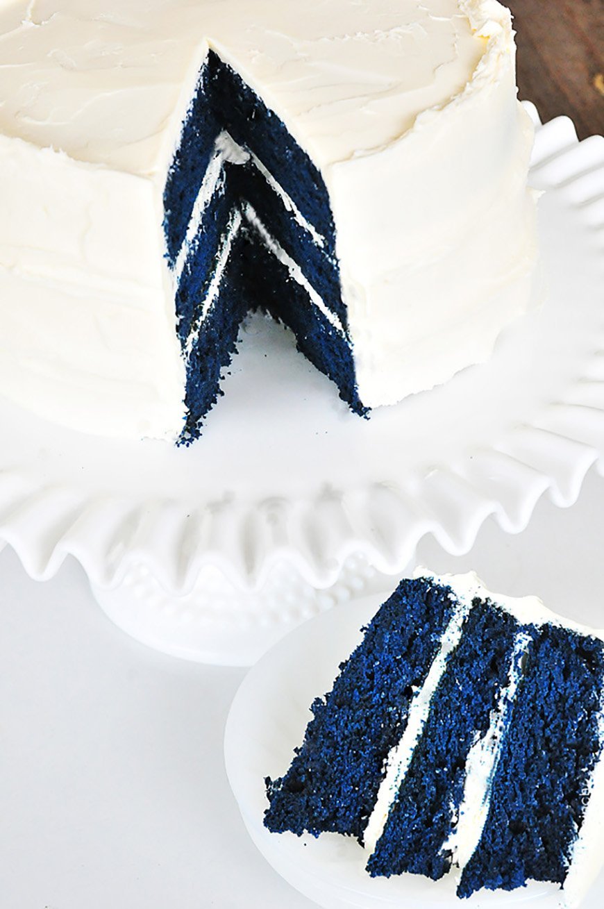Торт круглый синий
