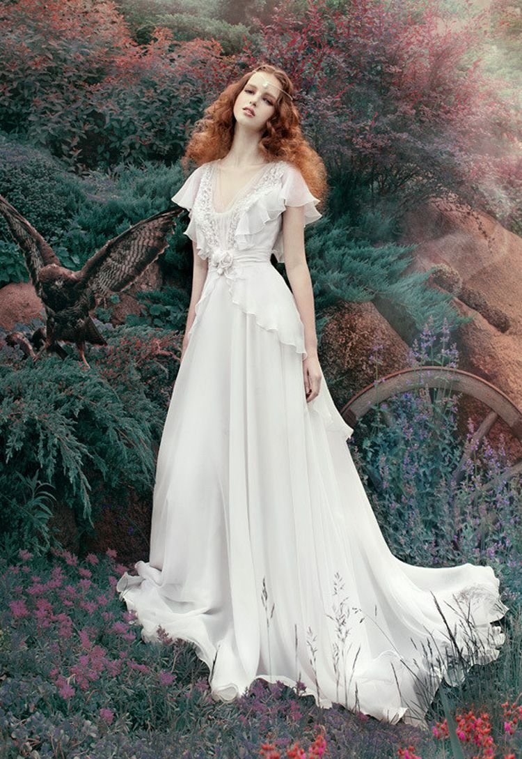 Свадебное платье в стиле эльфов