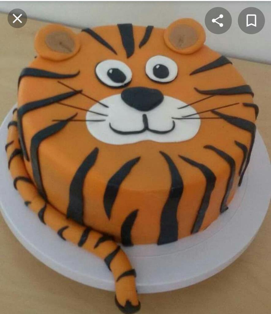 Тигр фотопечать на торт