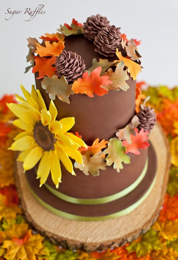 Осенний торт на день рождения женщине