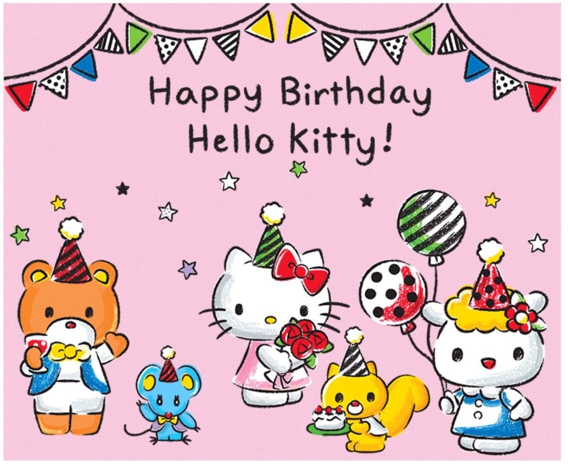 День рождения hello. Hello Kitty открытка с днем рождения. Открытки на др с Хеллоу Китти. Открытка с днём рождения с Хеллоу Китти. С днем рождения Хэллоу Китти.
