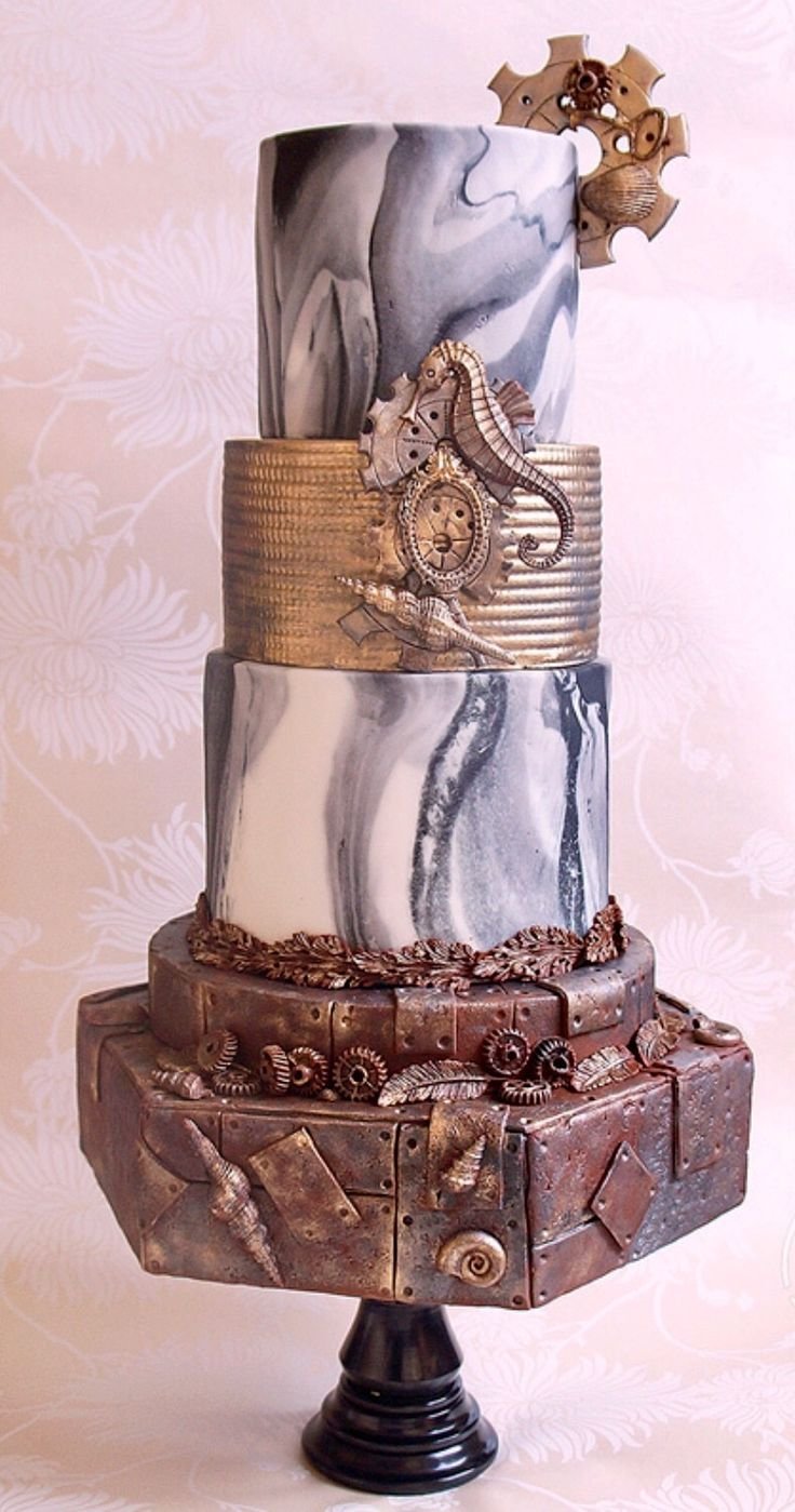 Свадебный торт в стиле стимпанк