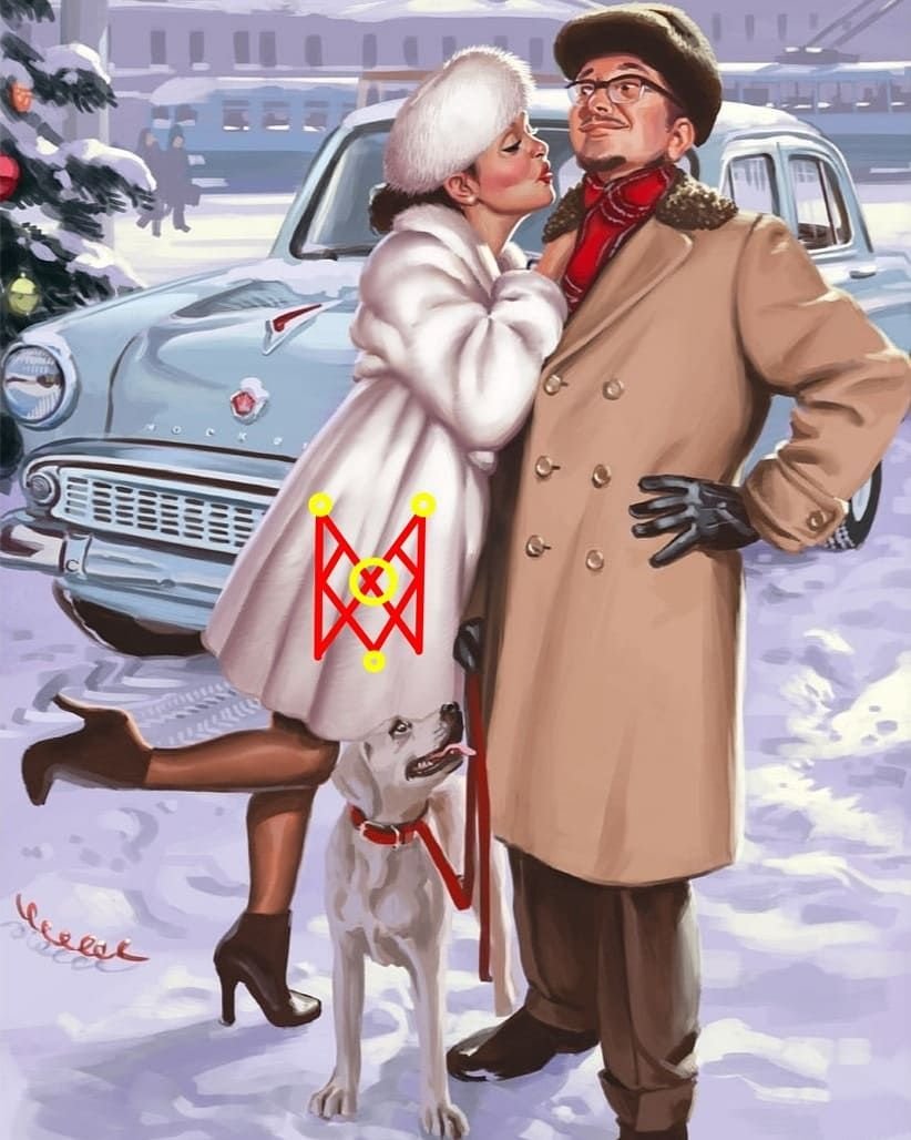 Новогодняя фотосессия в стиле СССР семейная