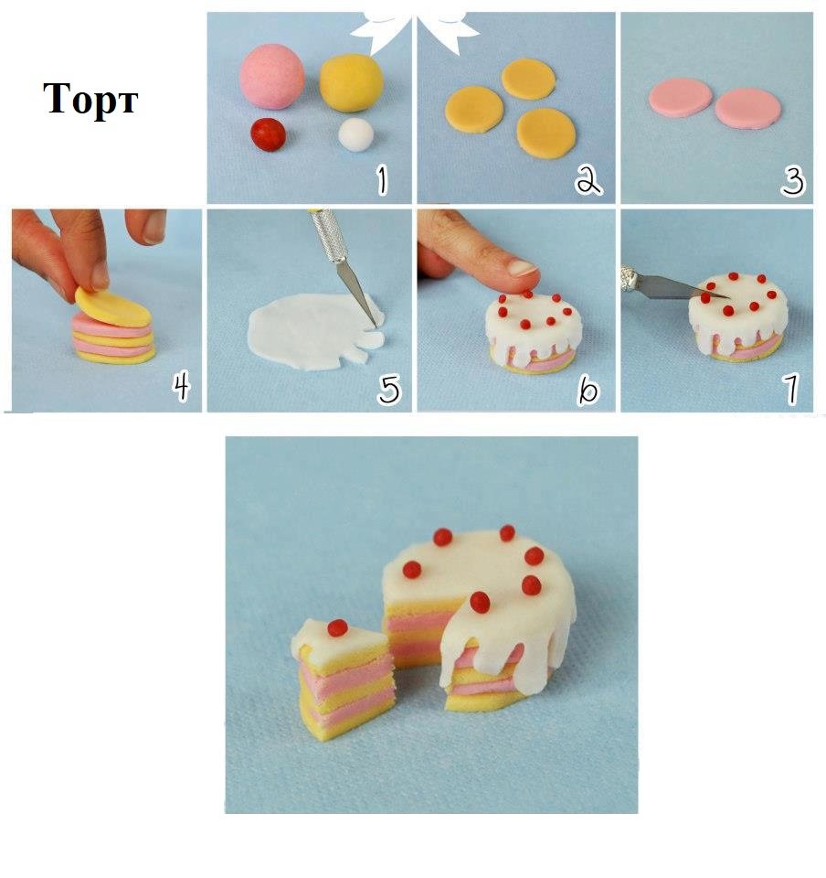 Тортик из пластилина для детей лепить