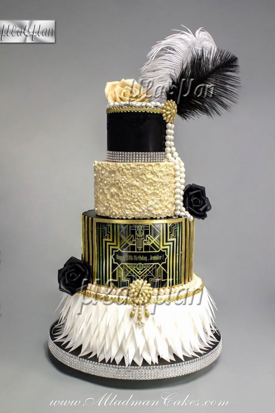 Свадебный торт в стиле Великий Гэтсби