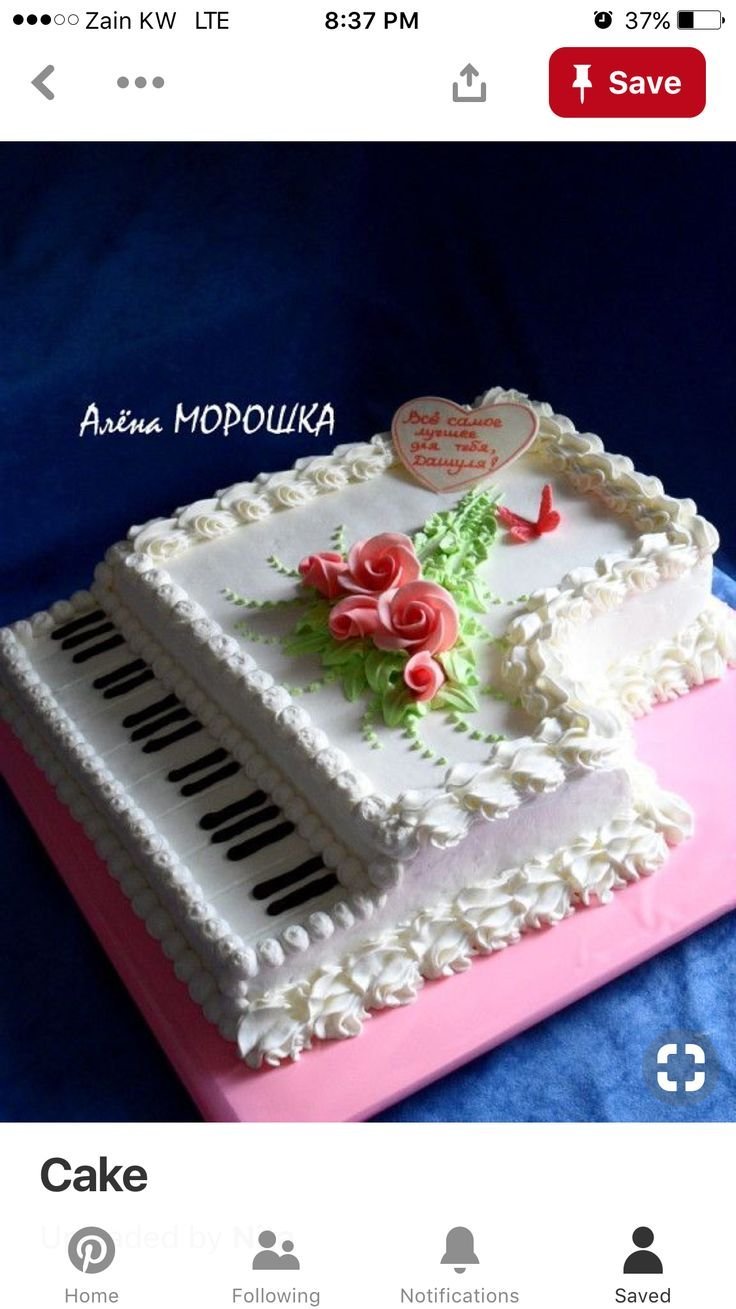 Торт в виде рояля