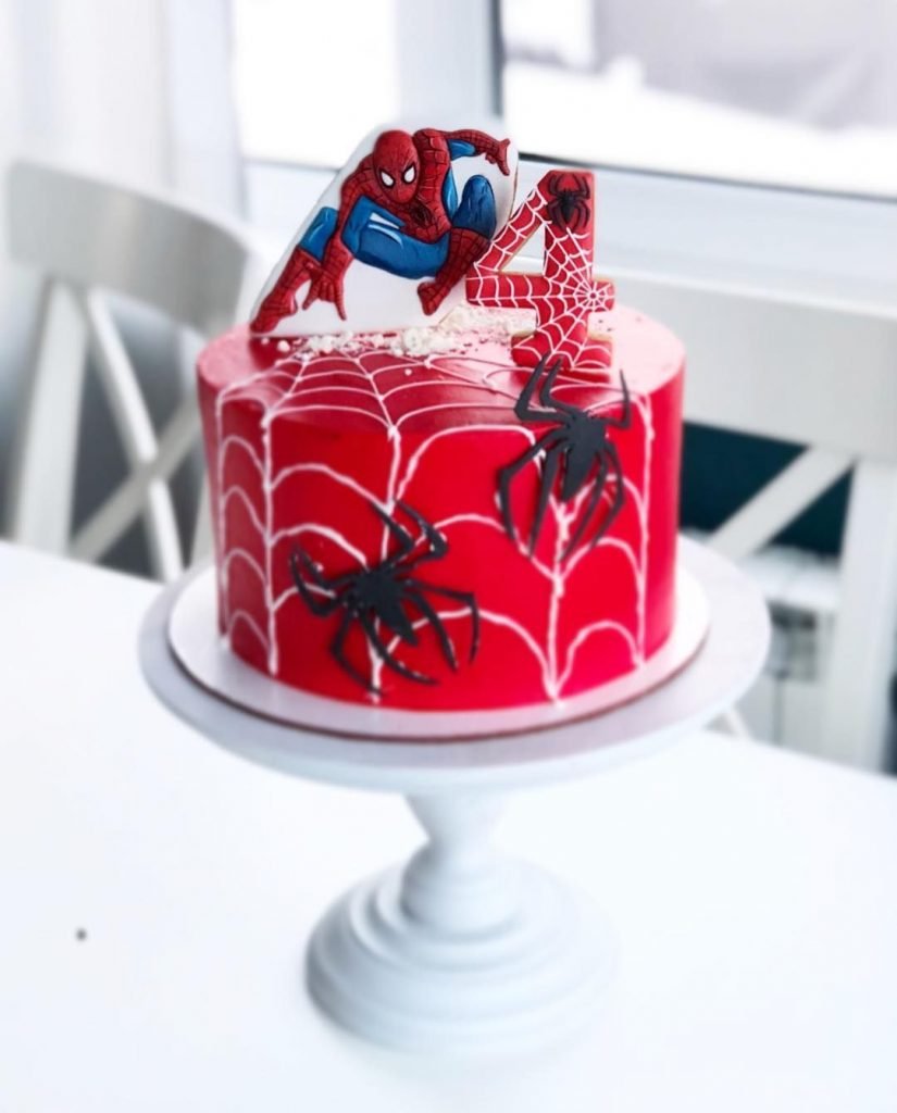 Торт человек паук без мастики 5 лет