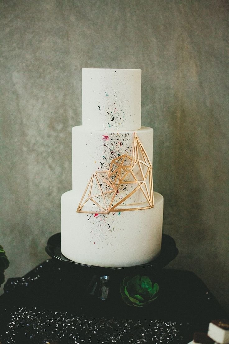 Геометрический торт на свадьбу