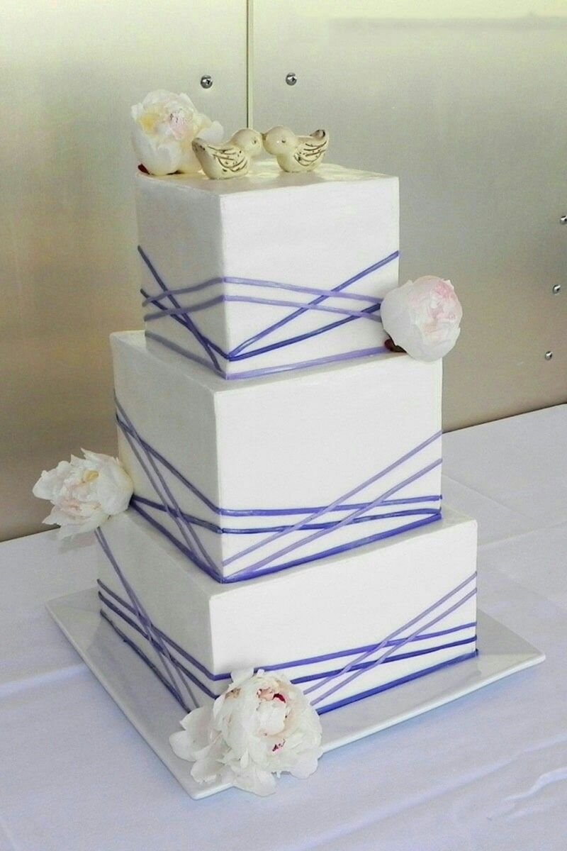 Свадебный торт в стиле оригами