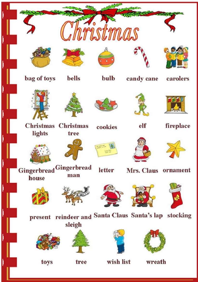 Английский язык для детей Christmas Vocabulary