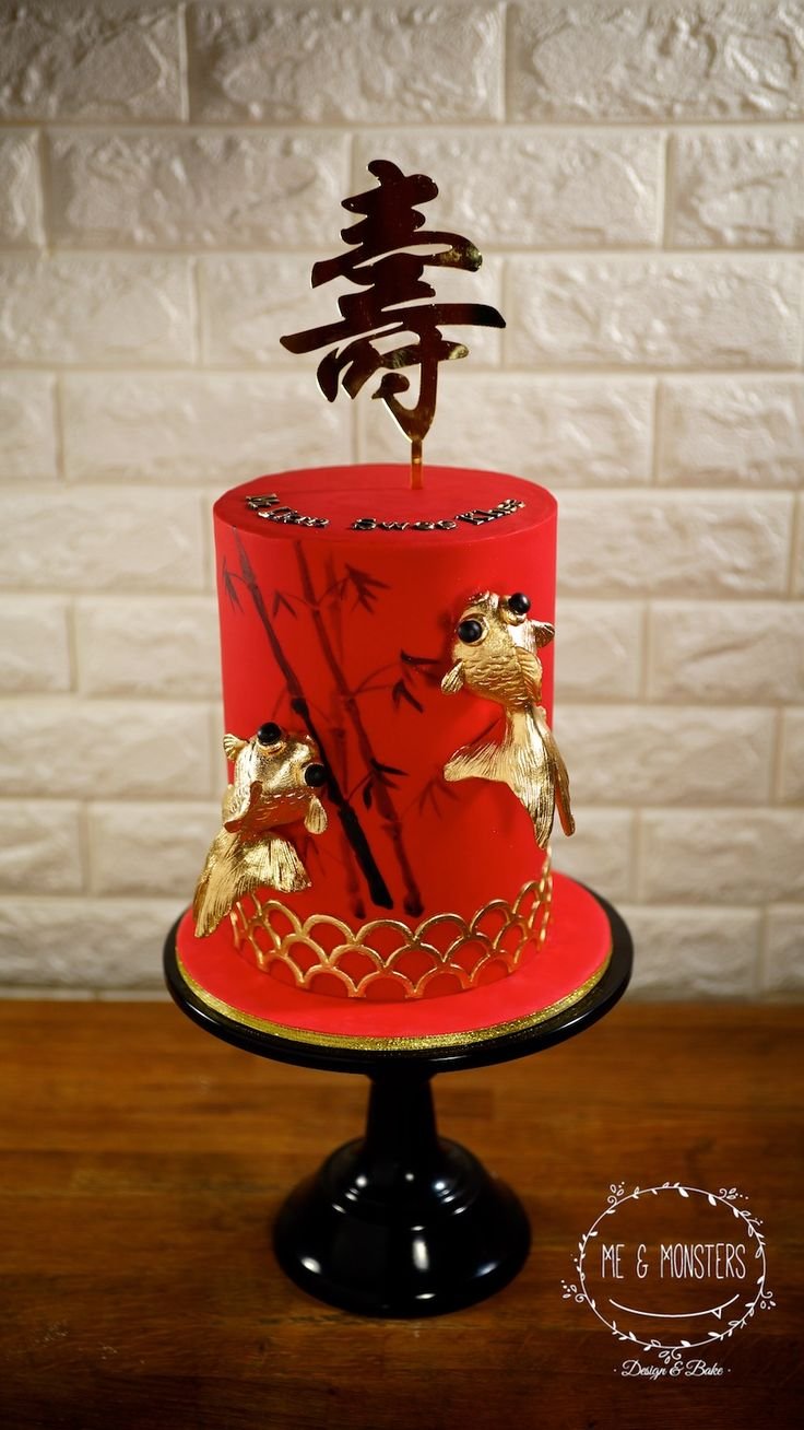 Торт в японском стиле с гейшей