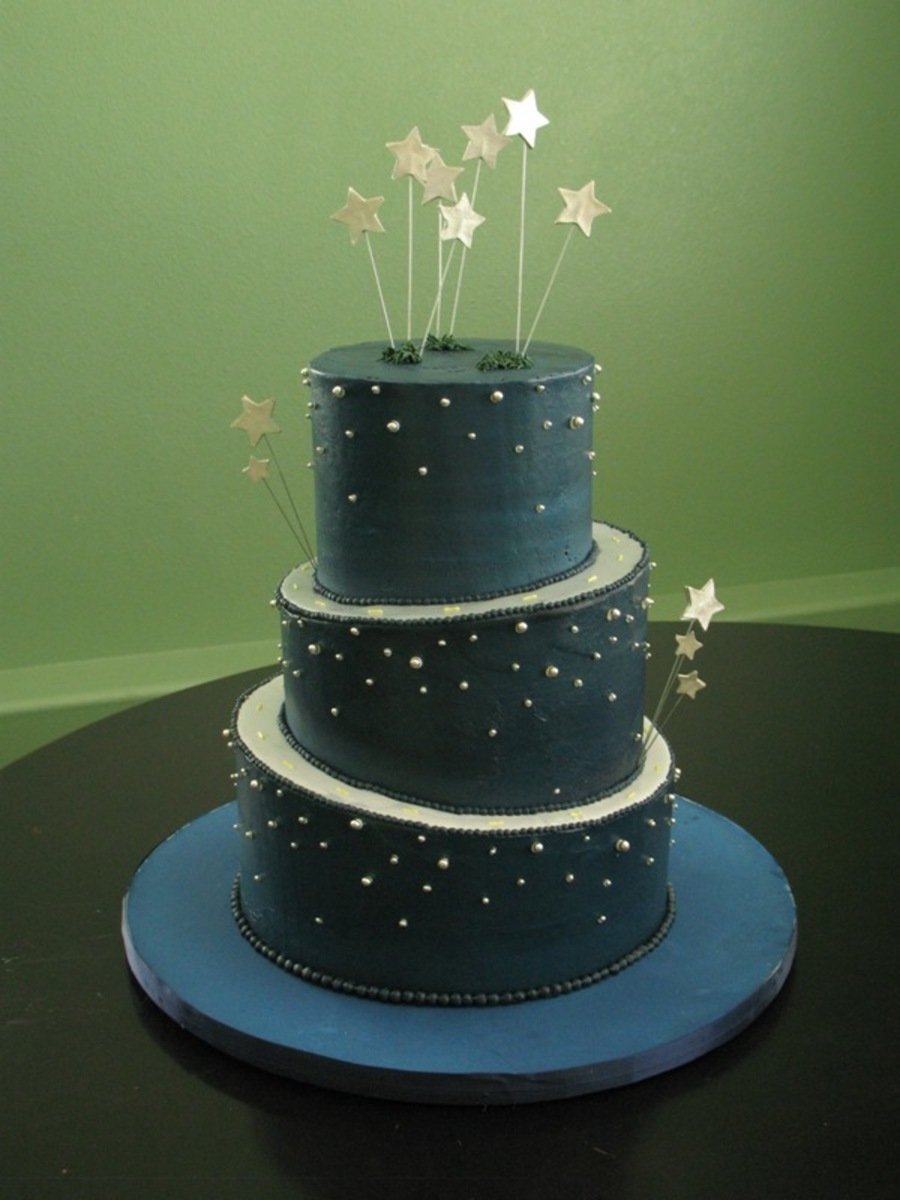 Свадебный торт звездное небо