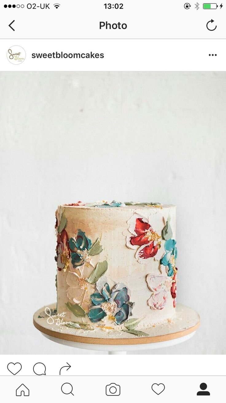 Кремовая роспись на торте