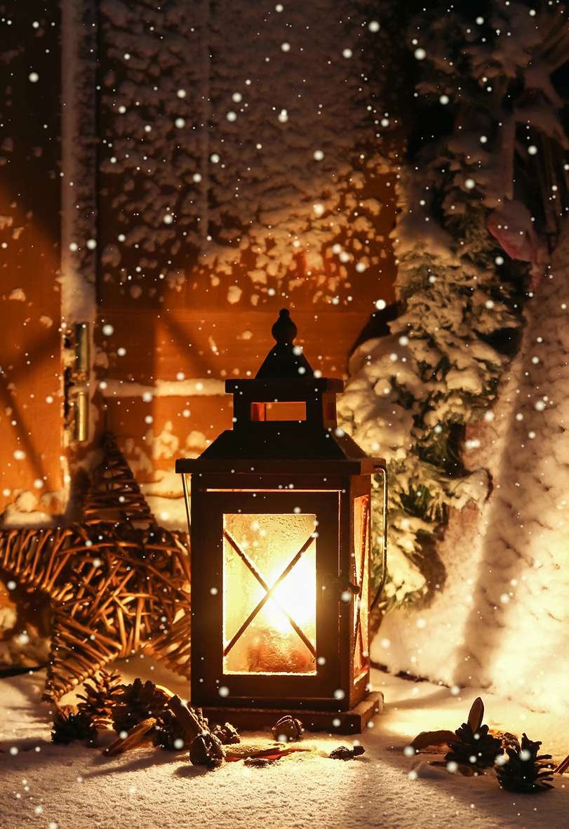 Фигура световая новогодний фонарик дед Мороз