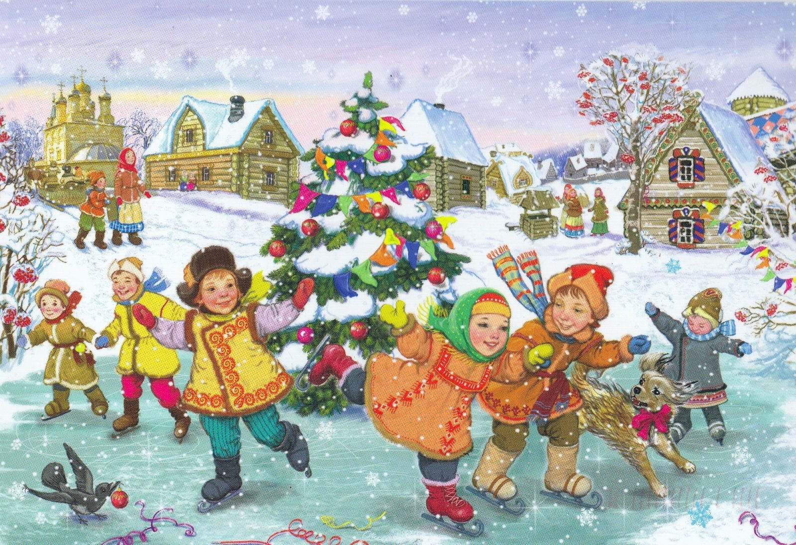 Рождество праздник детей. Рождественские гуляния. Зимние забавы. Зимние праздники. Рождественские гульянья.