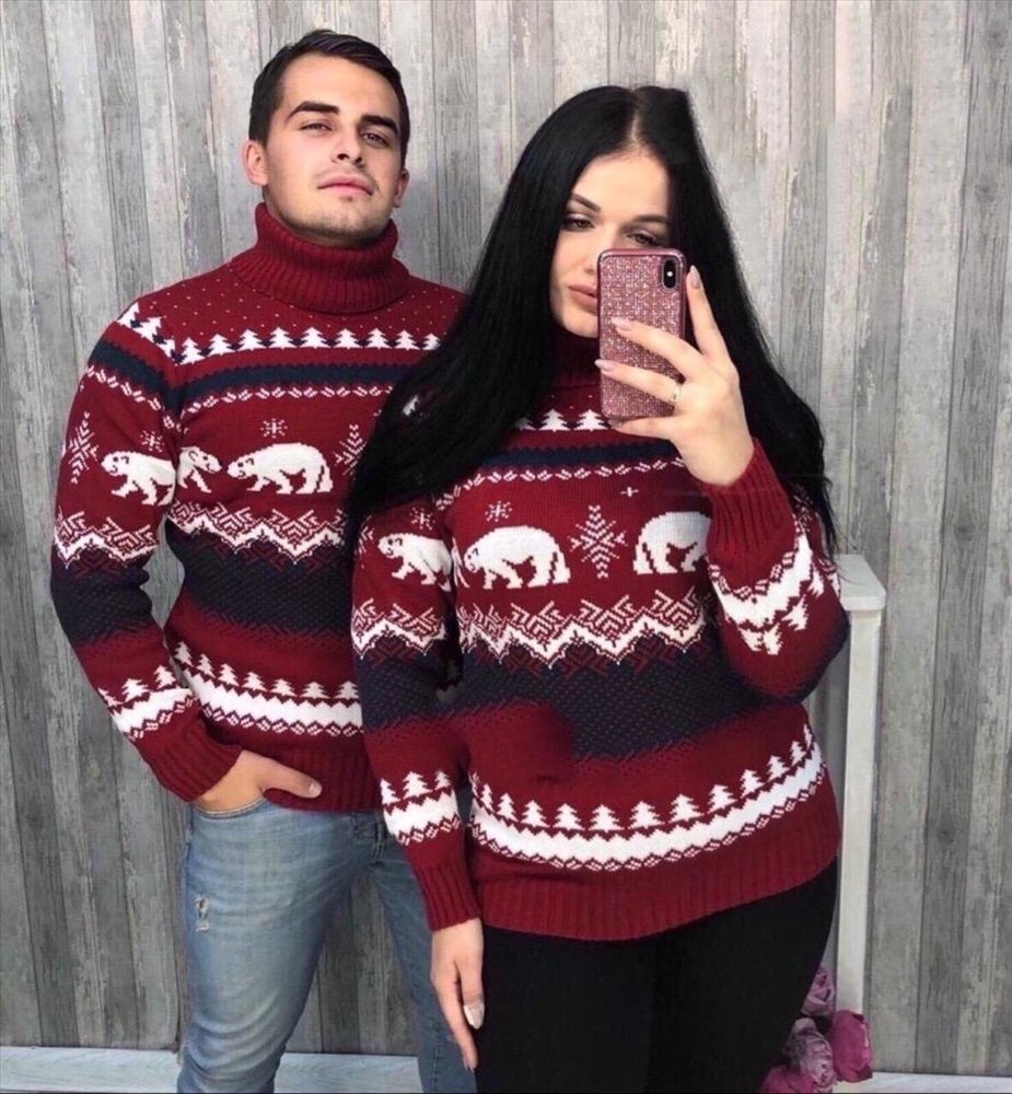 Мужской женский свитер пара