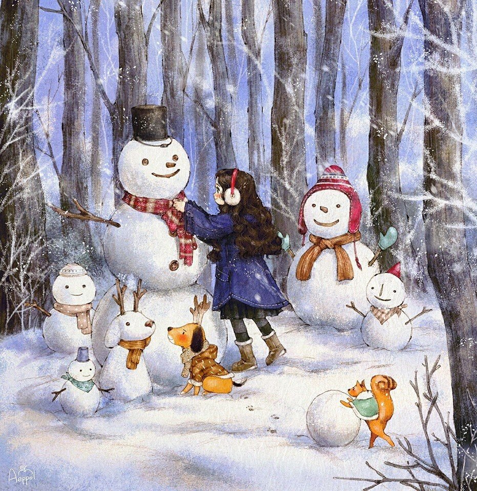 Ники Боэми картины зимние картины