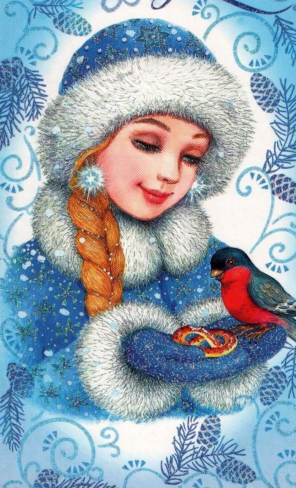 Алмазная мозаика картина Снегурочка Milato