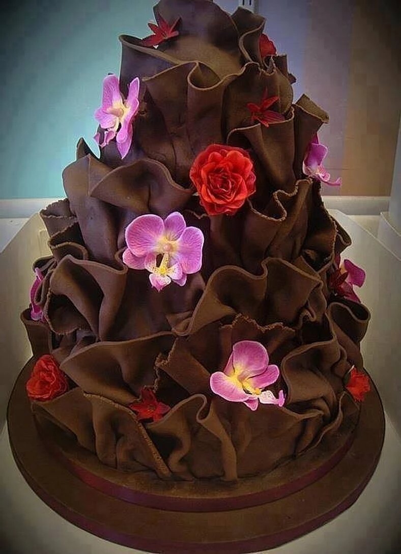 Шоколадный торт на юбилей женщине
