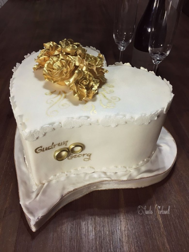 Торт 50 лет свадьбы Золотая свадьба