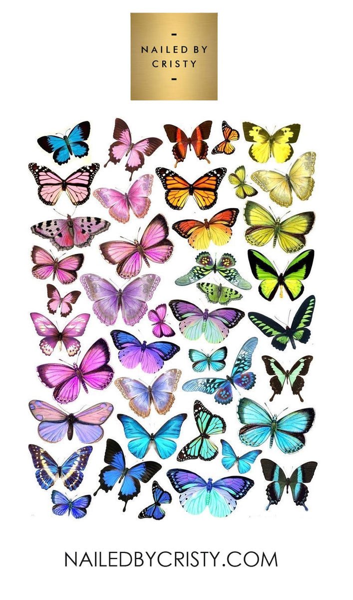 Бабочки для вафельной печати