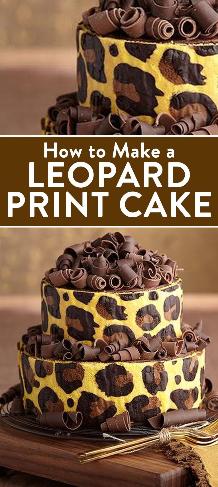 Торт с леопардовым принтом