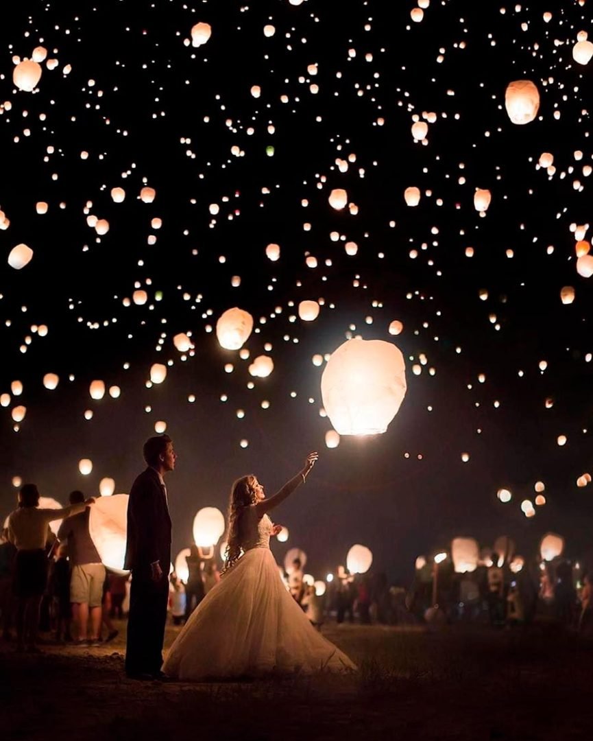 Свадьба с фонариками