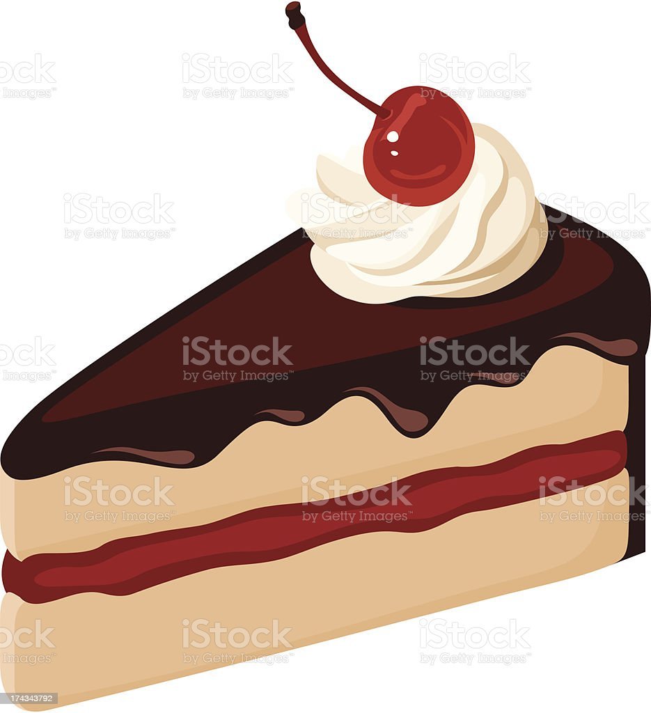 Кусочек торта мультяшный