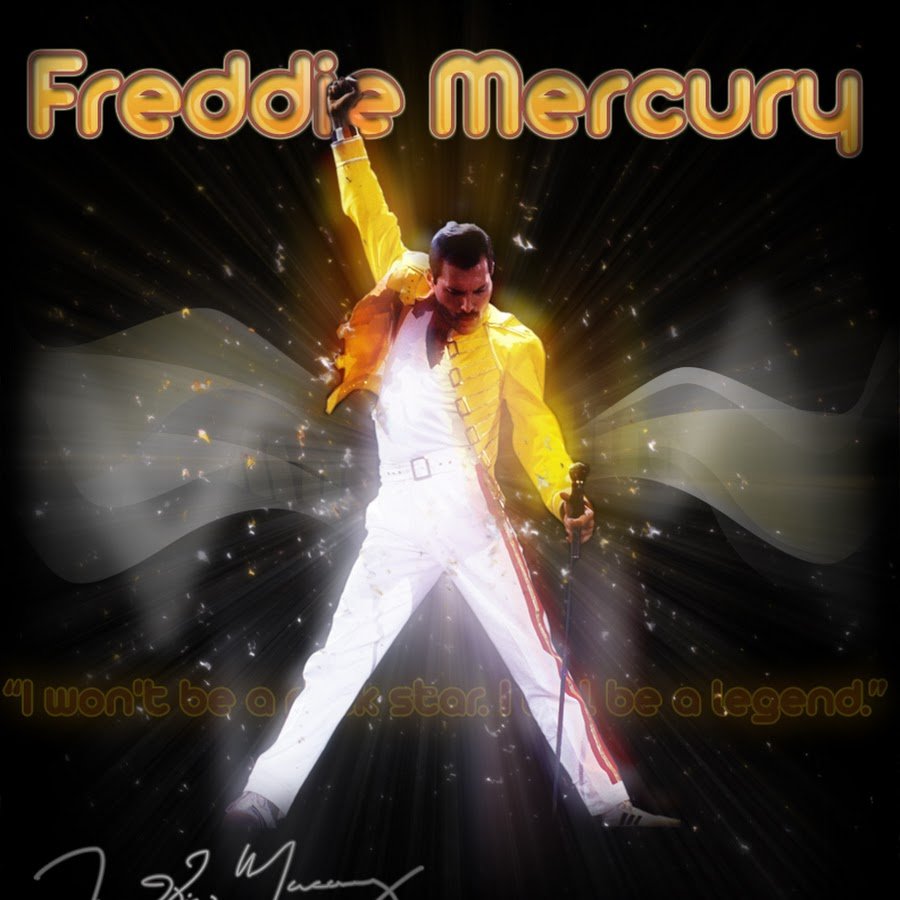 Freddie Mercury poster Black